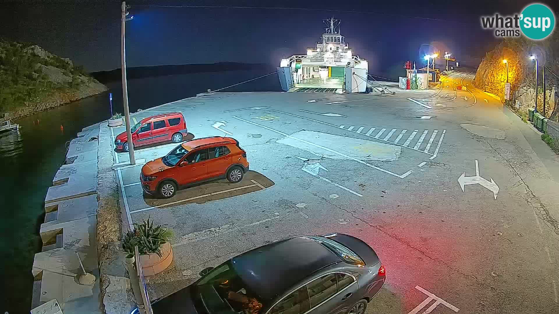 Webcam Prizna ferry port to Pag island