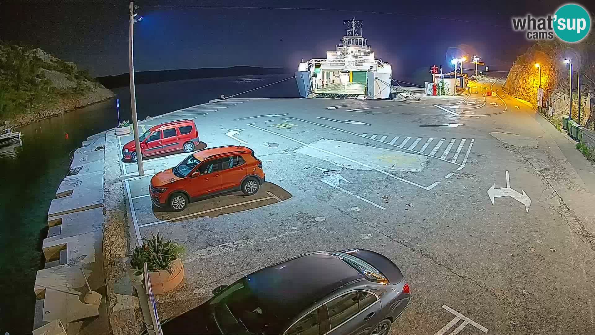 Webcam port de ferry de Prizna – vers l’île de Pag