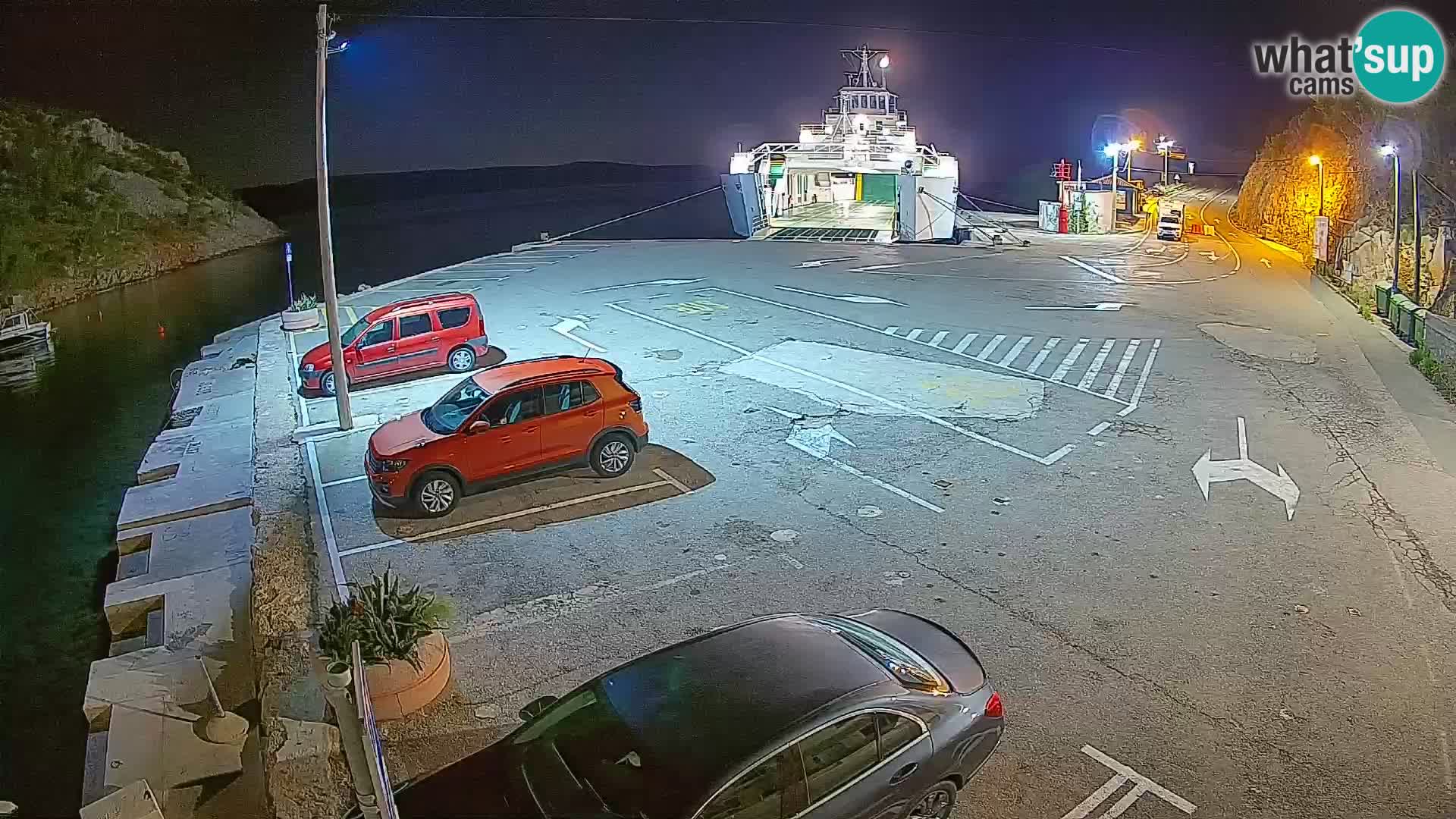 Webcam port de ferry de Prizna – vers l’île de Pag