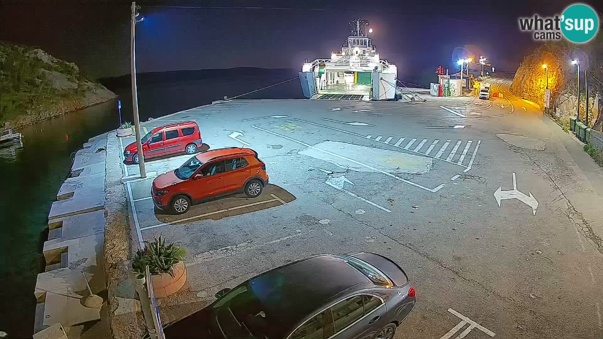 Webcam Prizna ferry port to Pag island