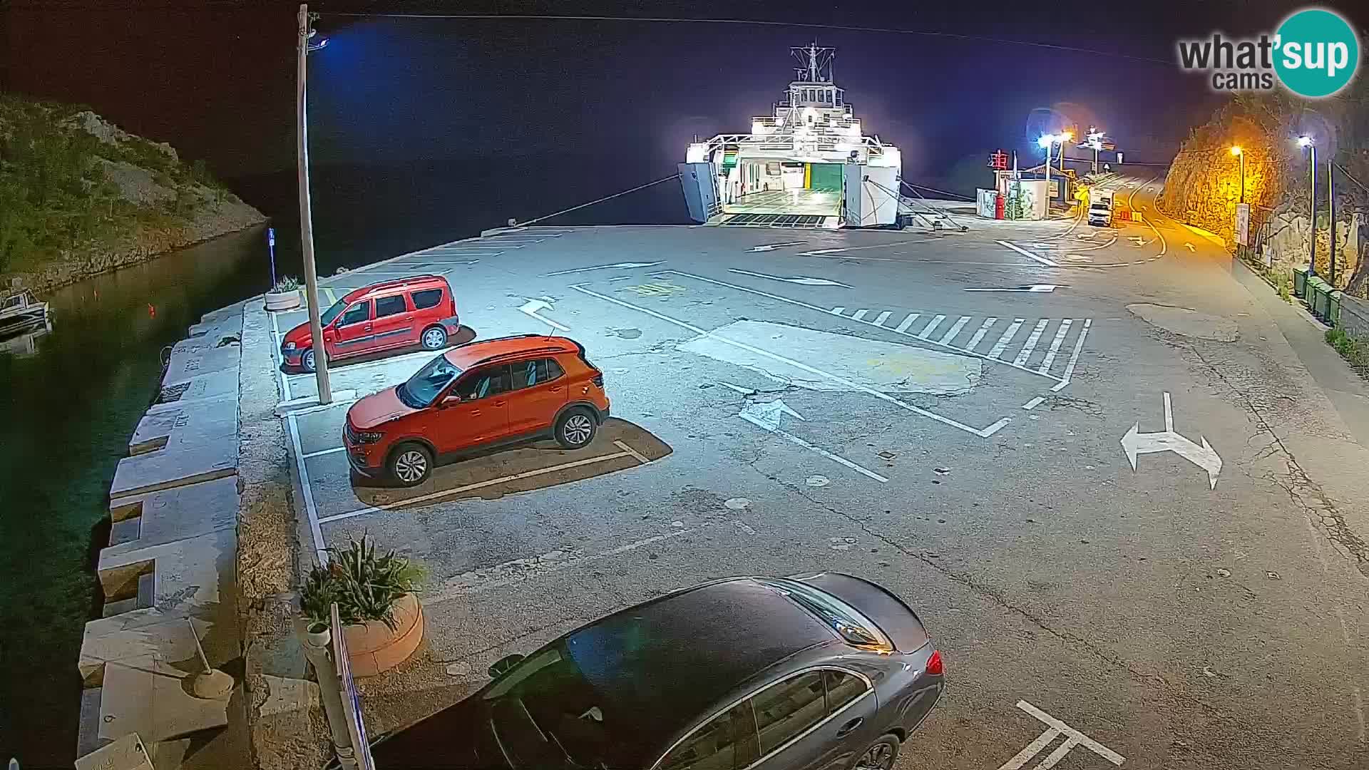 Webcam Prizna ferry port to Pag island