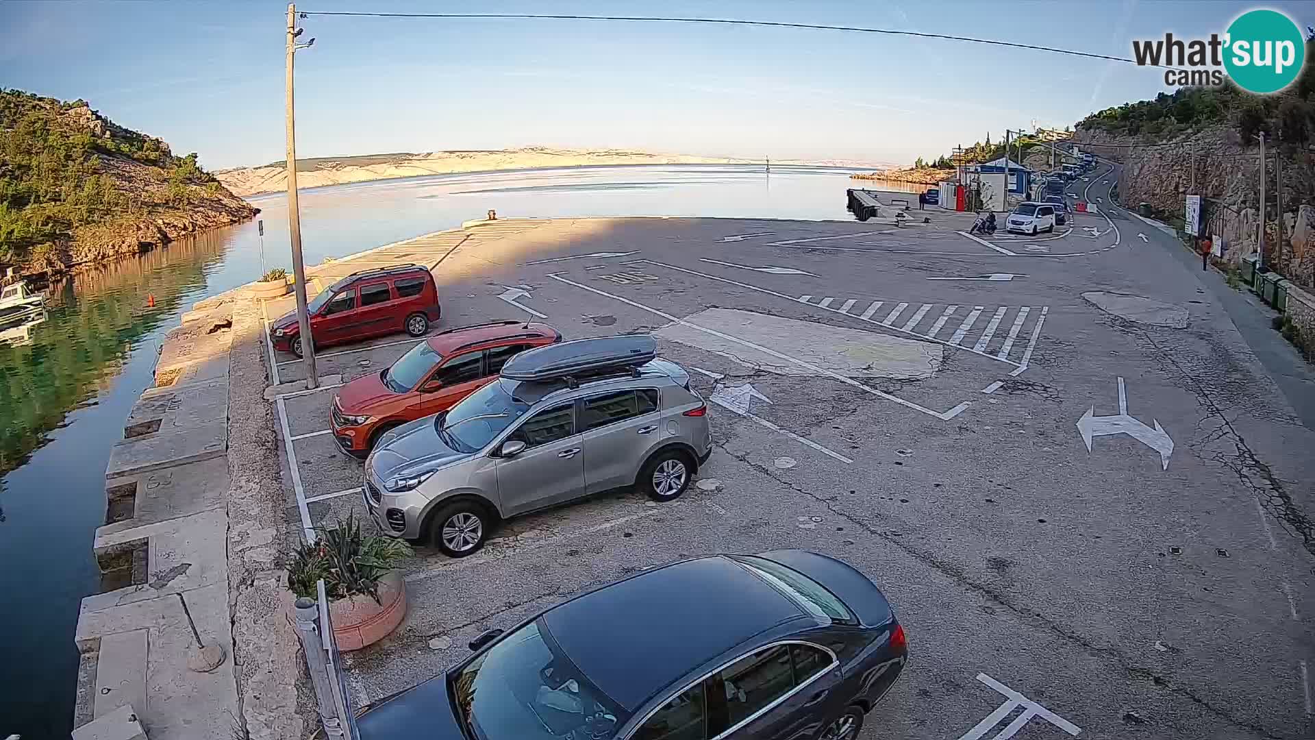 Webcam Fährhafen Prizna – zur Insel Pag