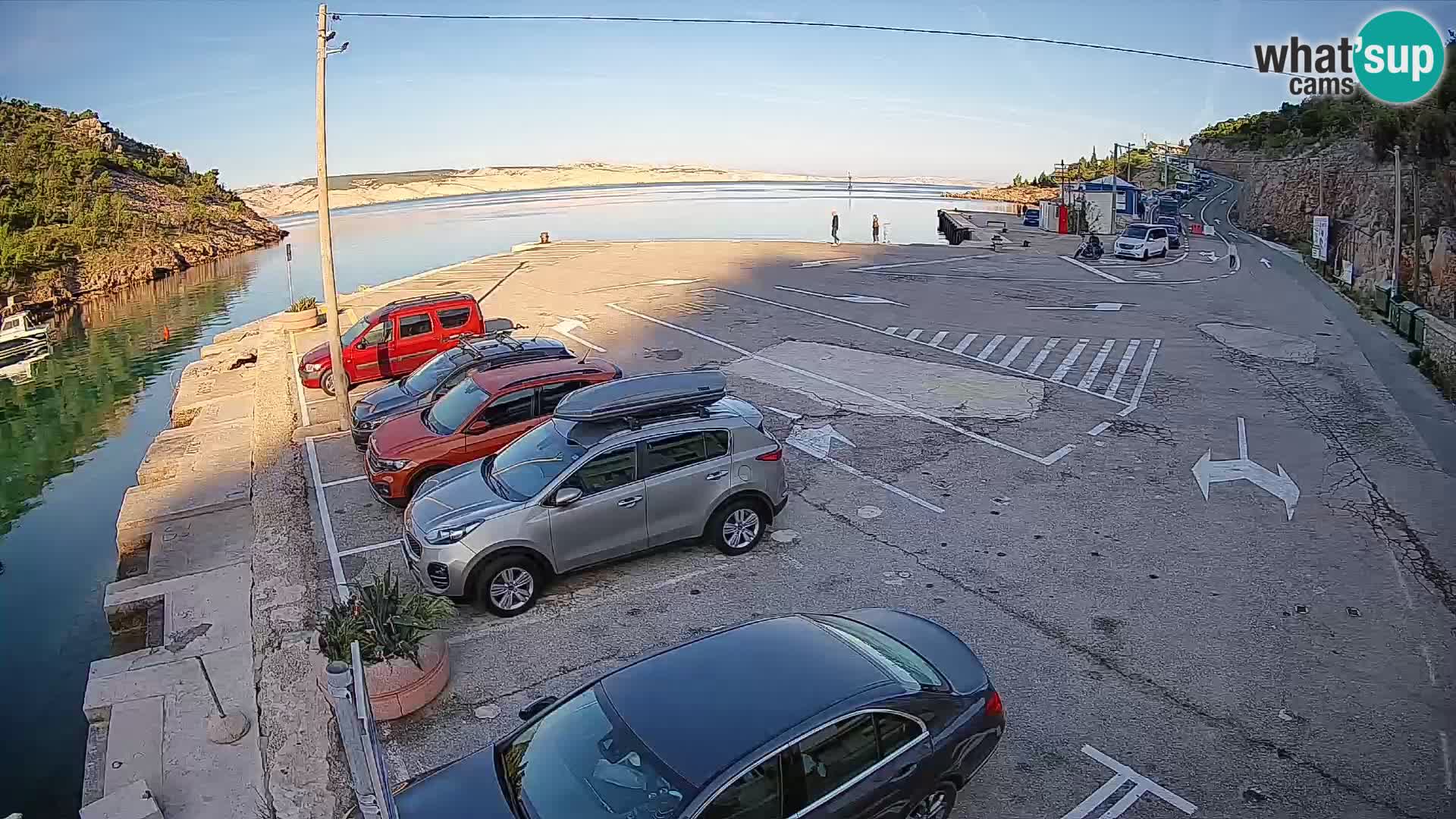 Webcam port de ferry de Prizna – vers l’île de Pag