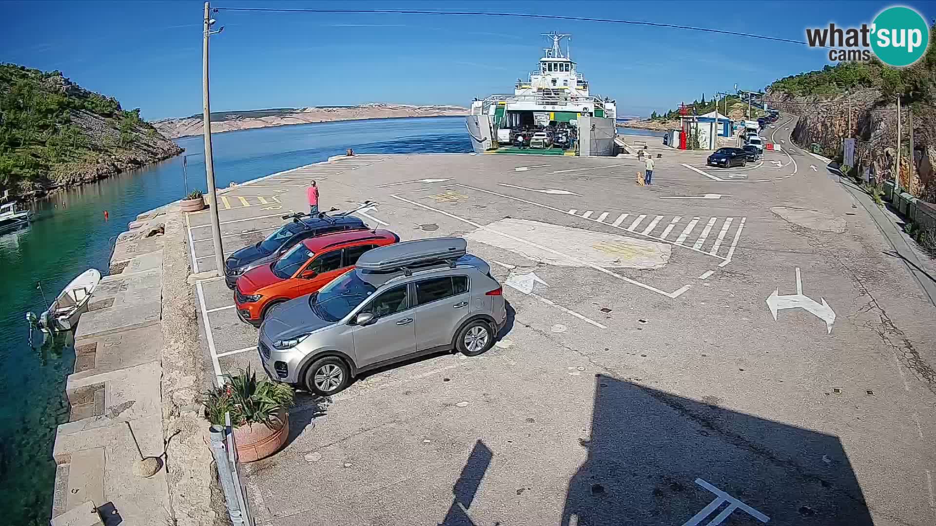 Webcam Fährhafen Prizna – zur Insel Pag