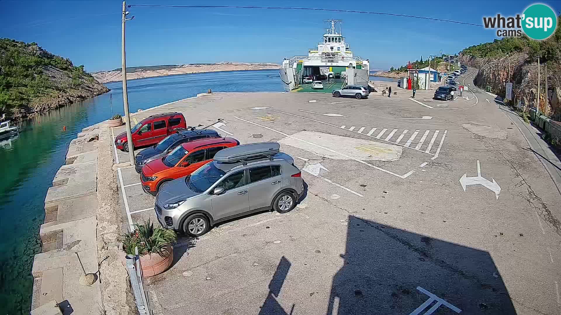 Webcam Fährhafen Prizna – zur Insel Pag