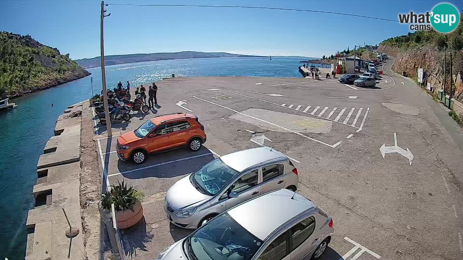 Webcam port de ferry de Prizna – vers l’île de Pag