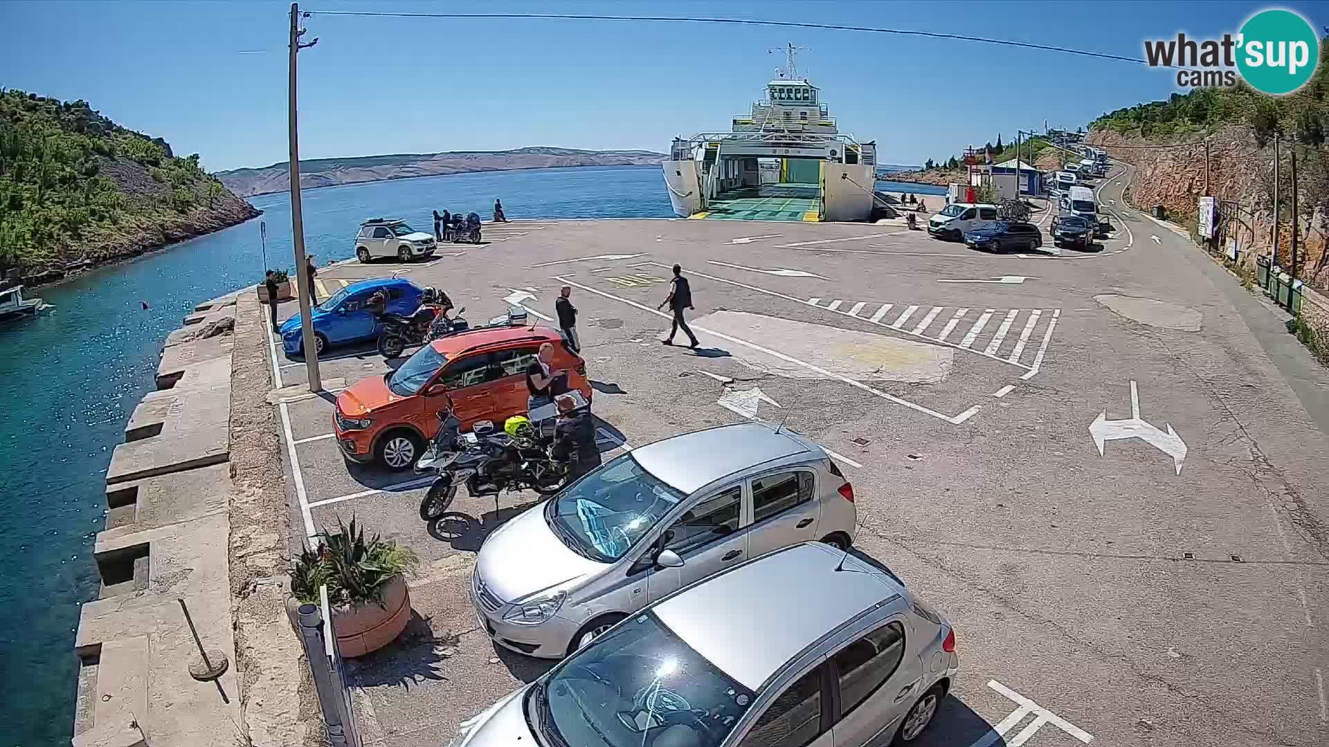Webcam Fährhafen Prizna – zur Insel Pag