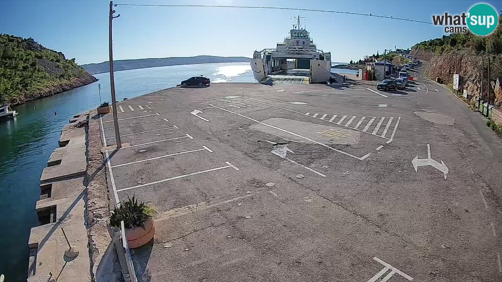 Webcam Fährhafen Prizna – zur Insel Pag