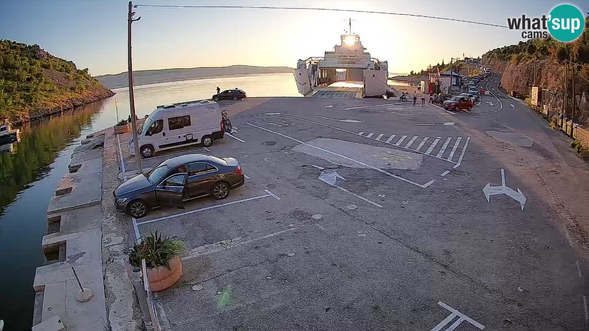 Webcam Fährhafen Prizna – zur Insel Pag