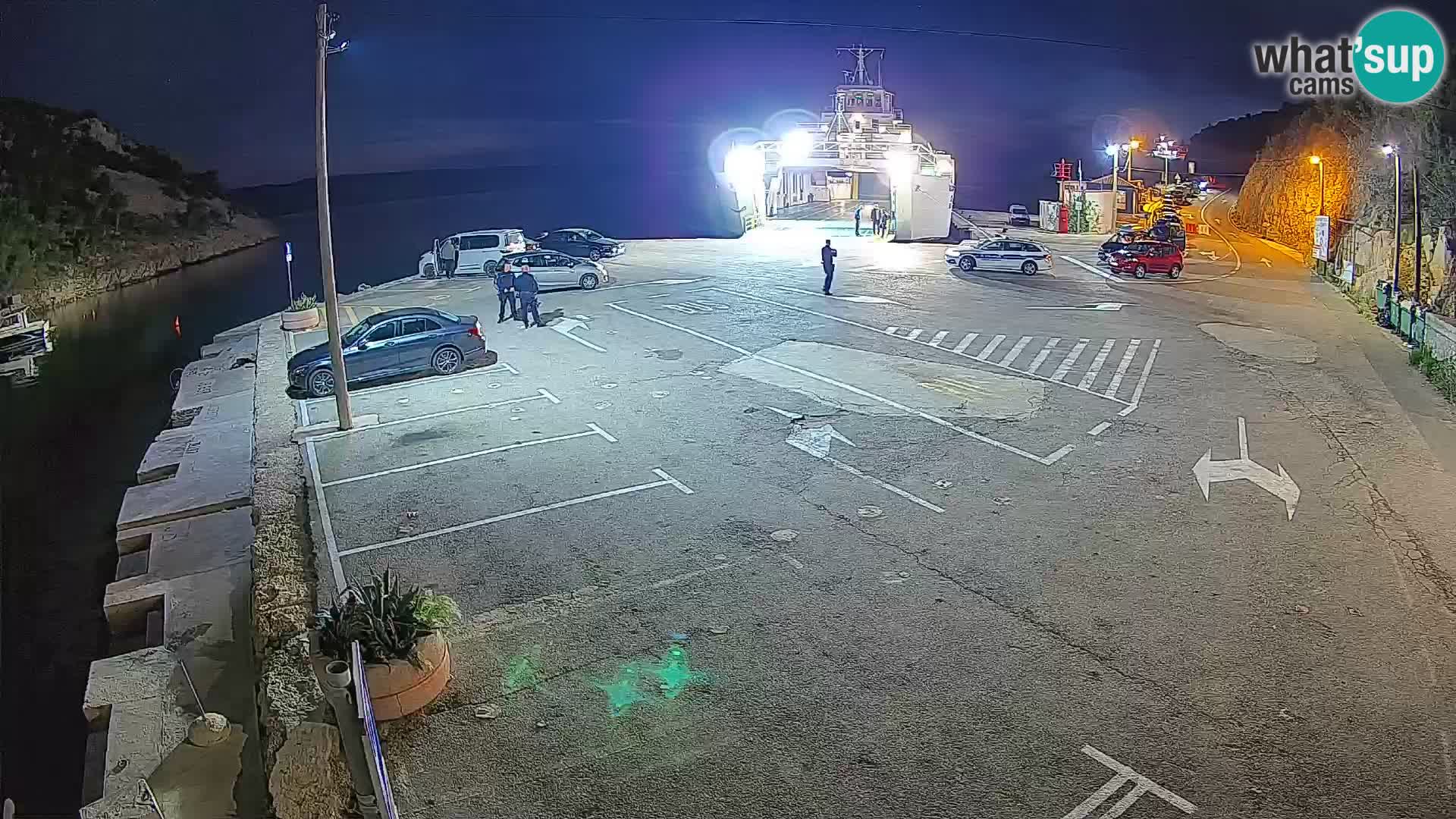 Webcam port de ferry de Prizna – vers l’île de Pag