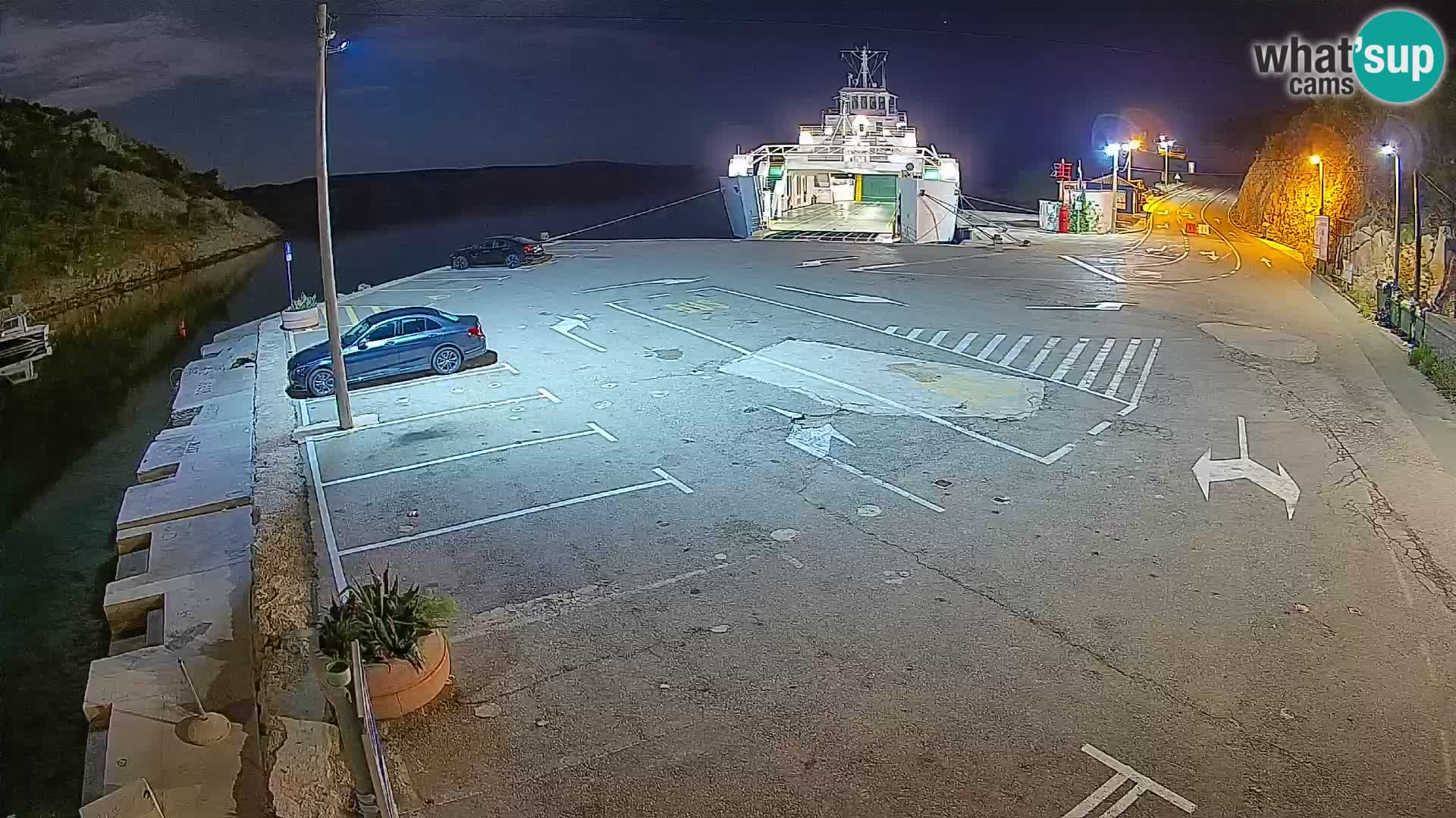 Webcam Prizna ferry port to Pag island