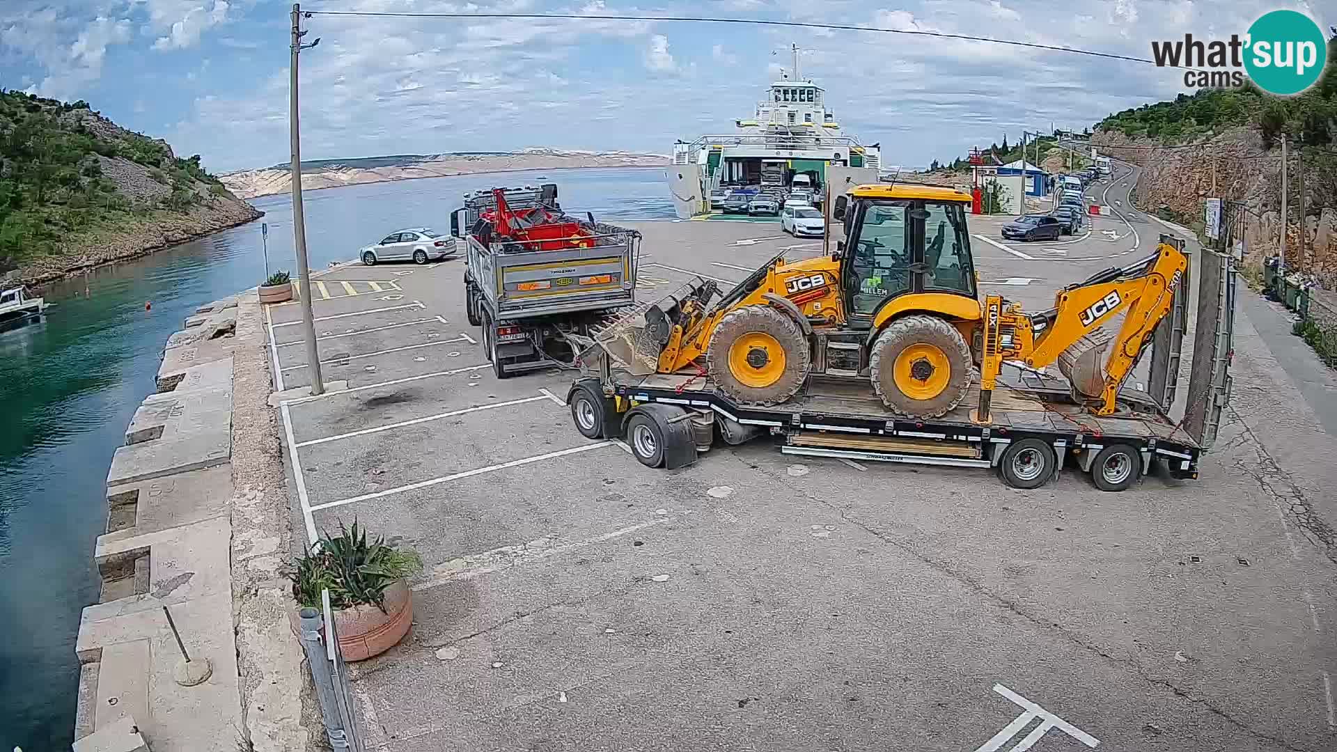 Webcam Fährhafen Prizna – zur Insel Pag