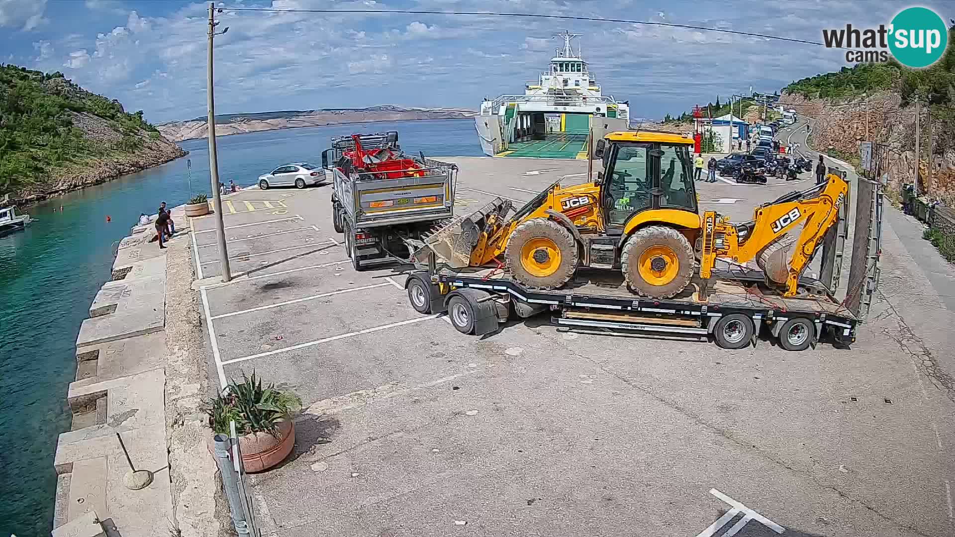 Webcam Prizna ferry port to Pag island