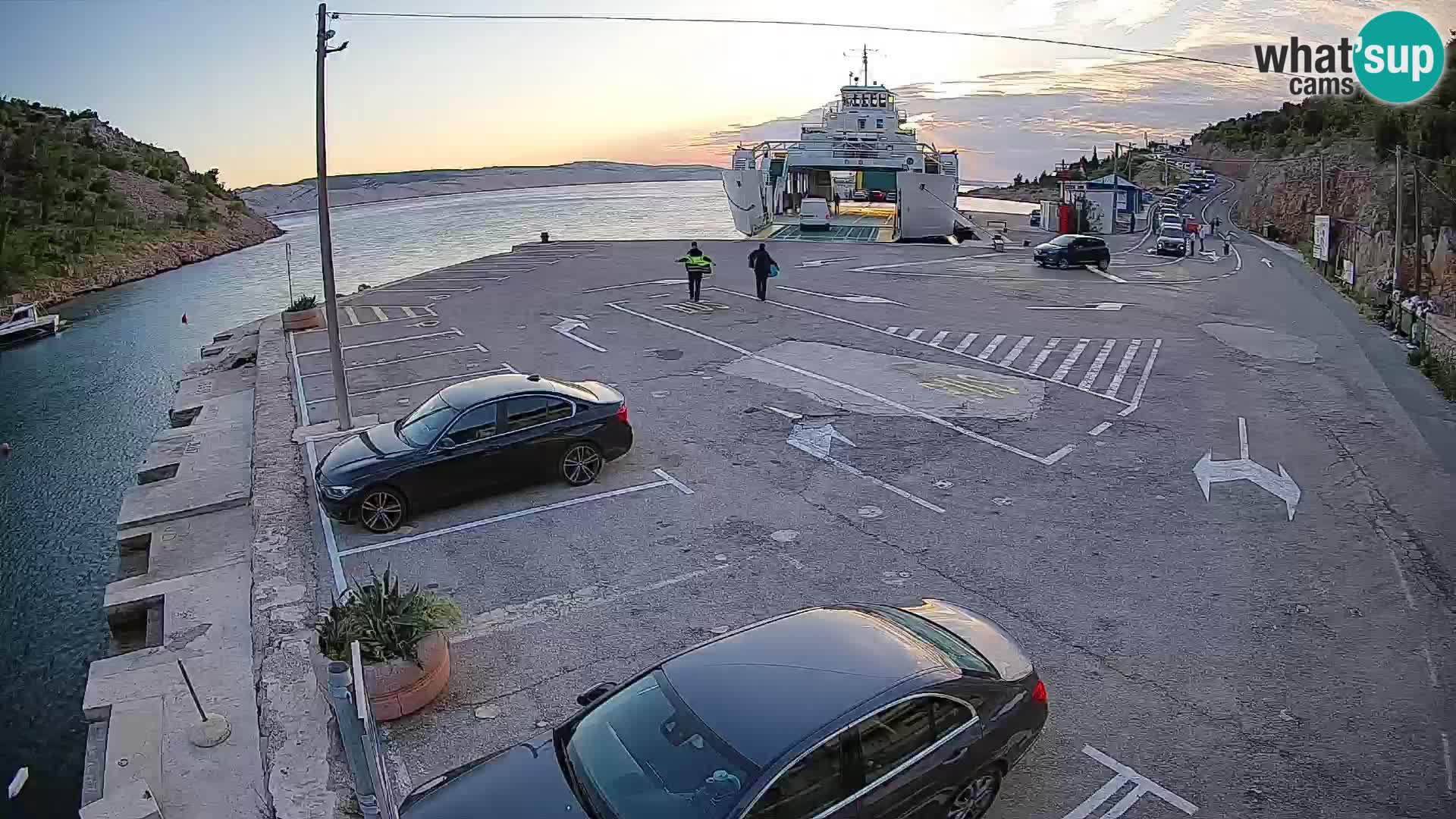 Webcam Prizna ferry port to Pag island