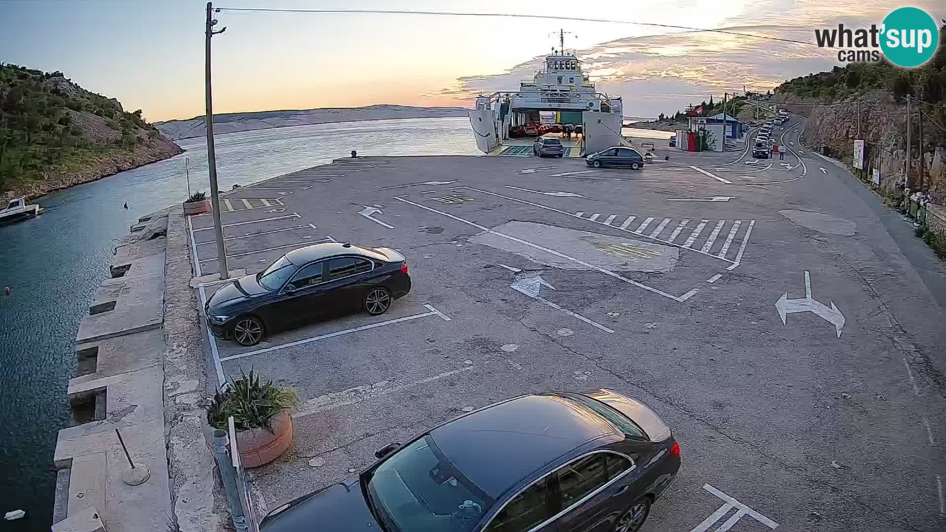 Webcam Fährhafen Prizna – zur Insel Pag