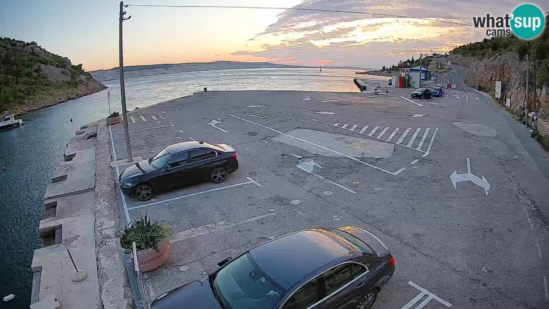 Webcam Fährhafen Prizna – zur Insel Pag