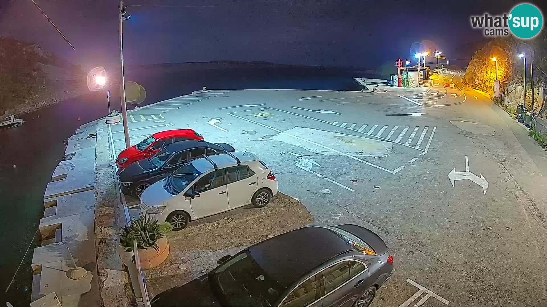 Webcam port de ferry de Prizna – vers l’île de Pag