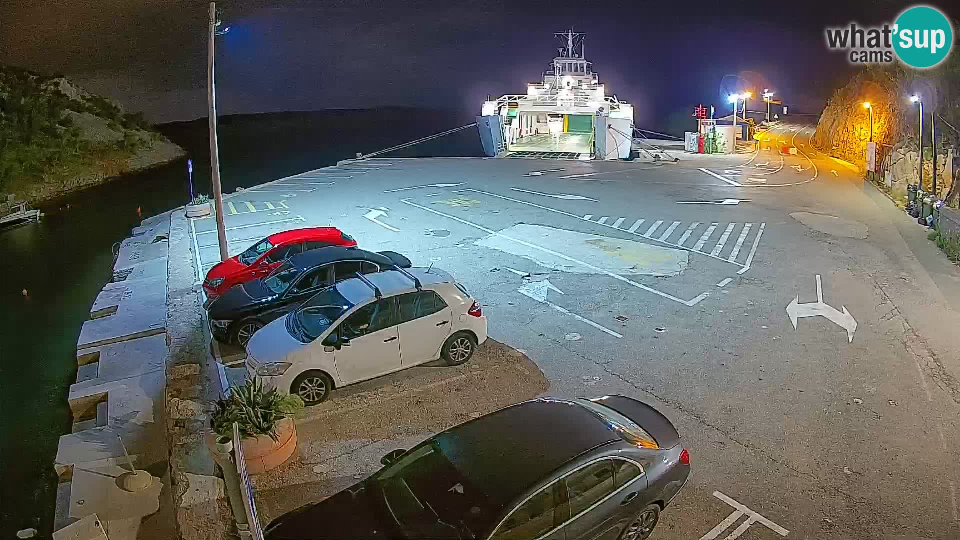 Webcam Prizna ferry port to Pag island