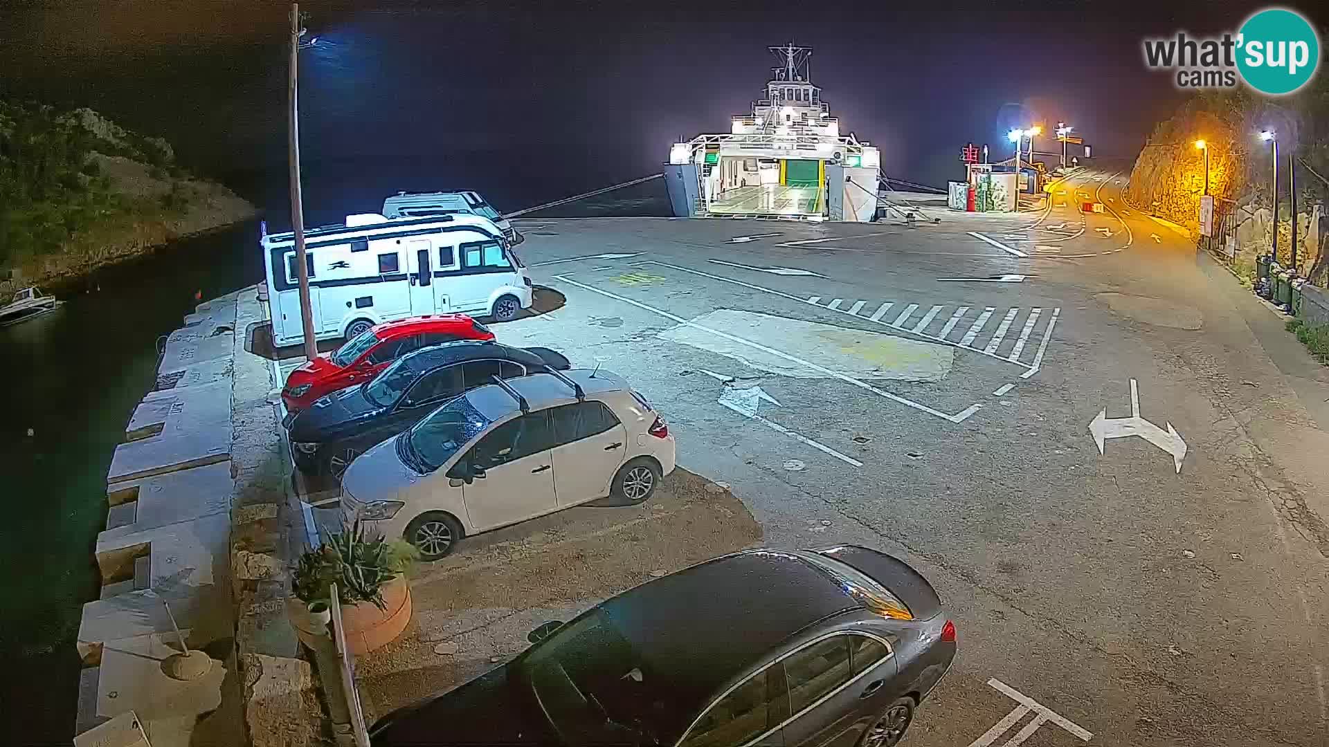 Webcam port de ferry de Prizna – vers l’île de Pag
