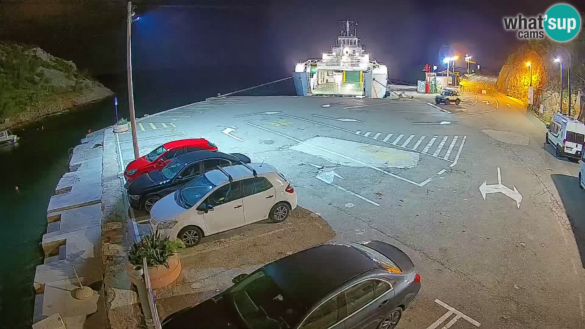 Webcam Prizna ferry port to Pag island