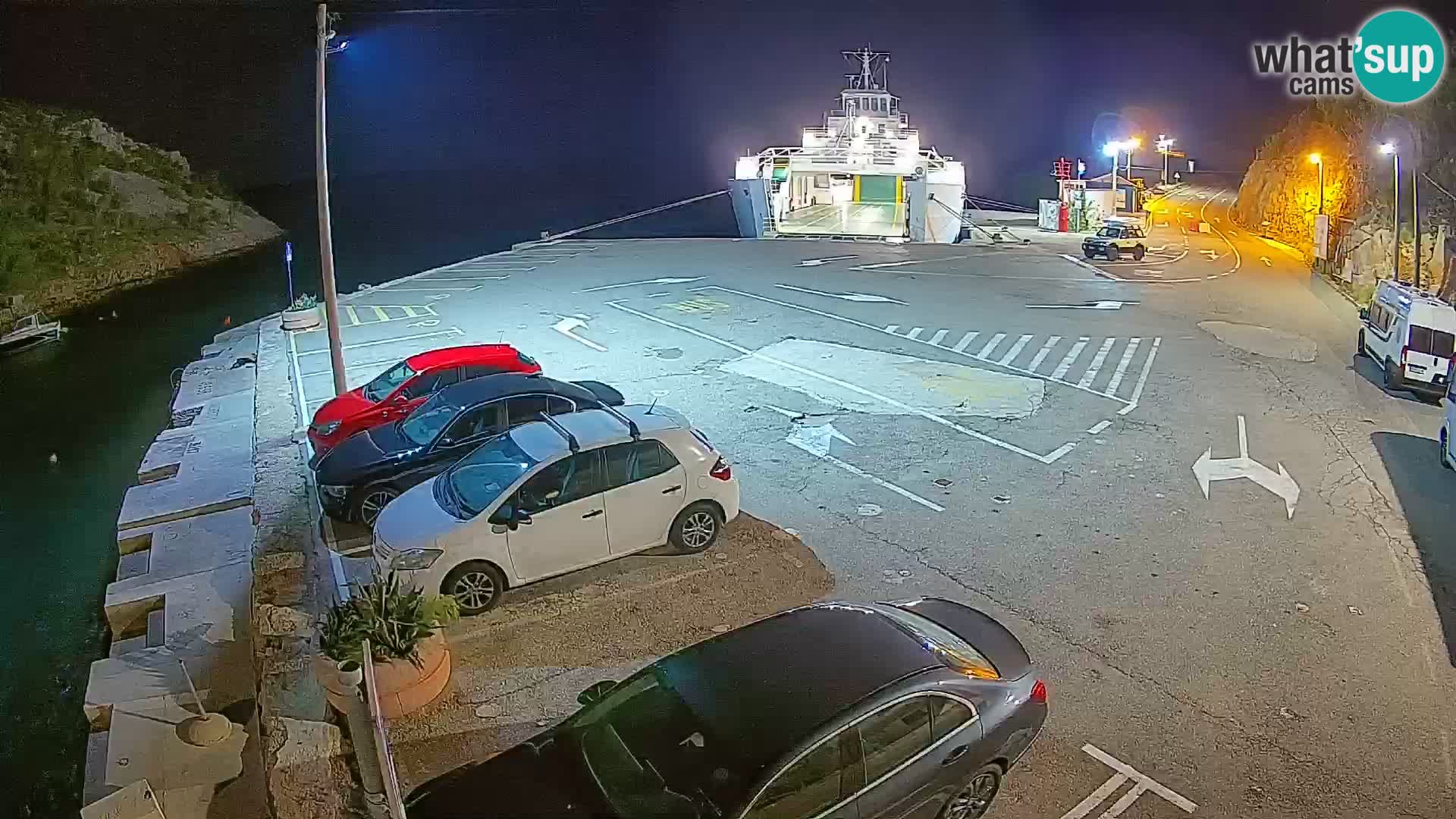 Webcam Prizna ferry port to Pag island