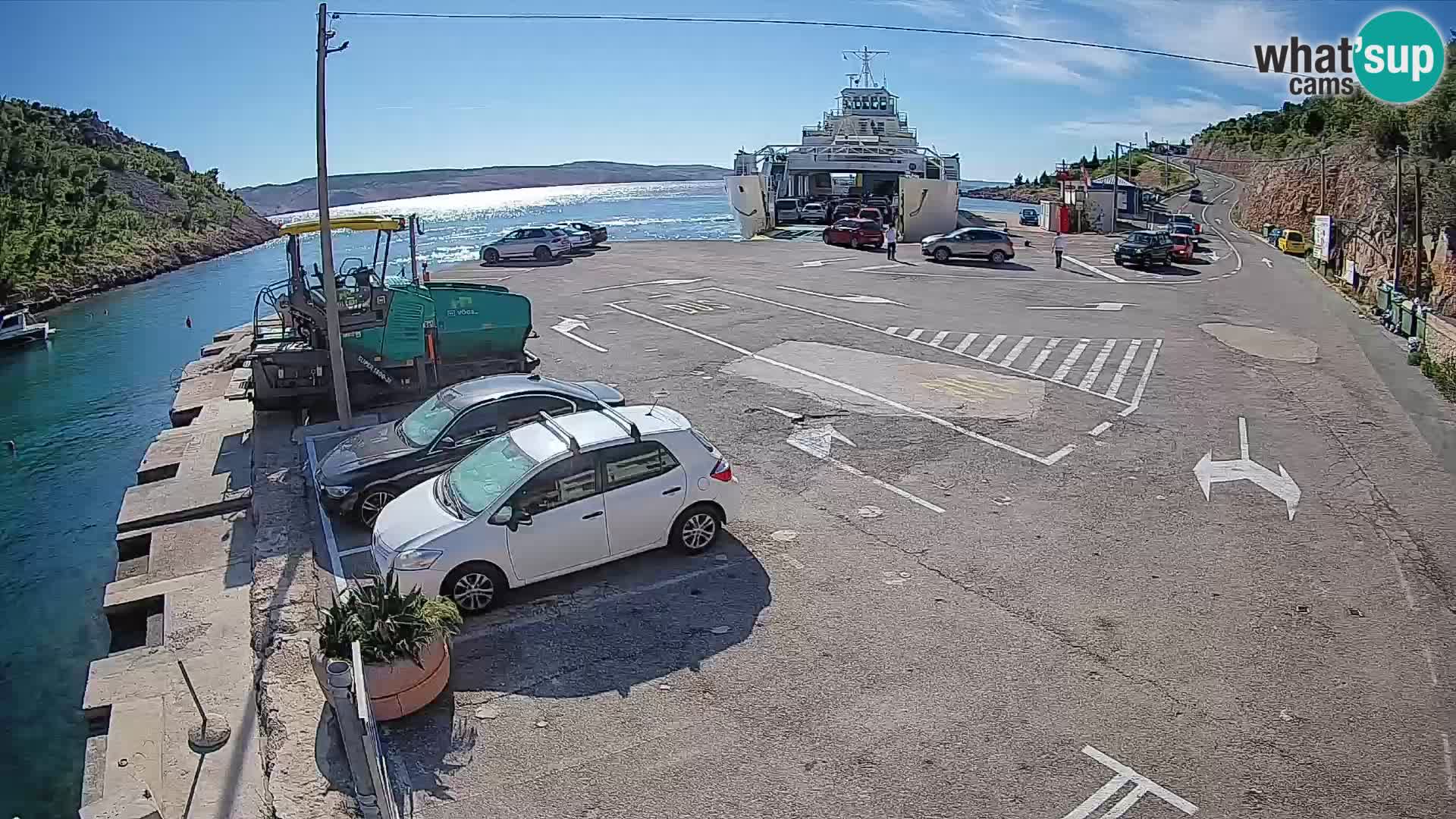 Webcam Fährhafen Prizna – zur Insel Pag