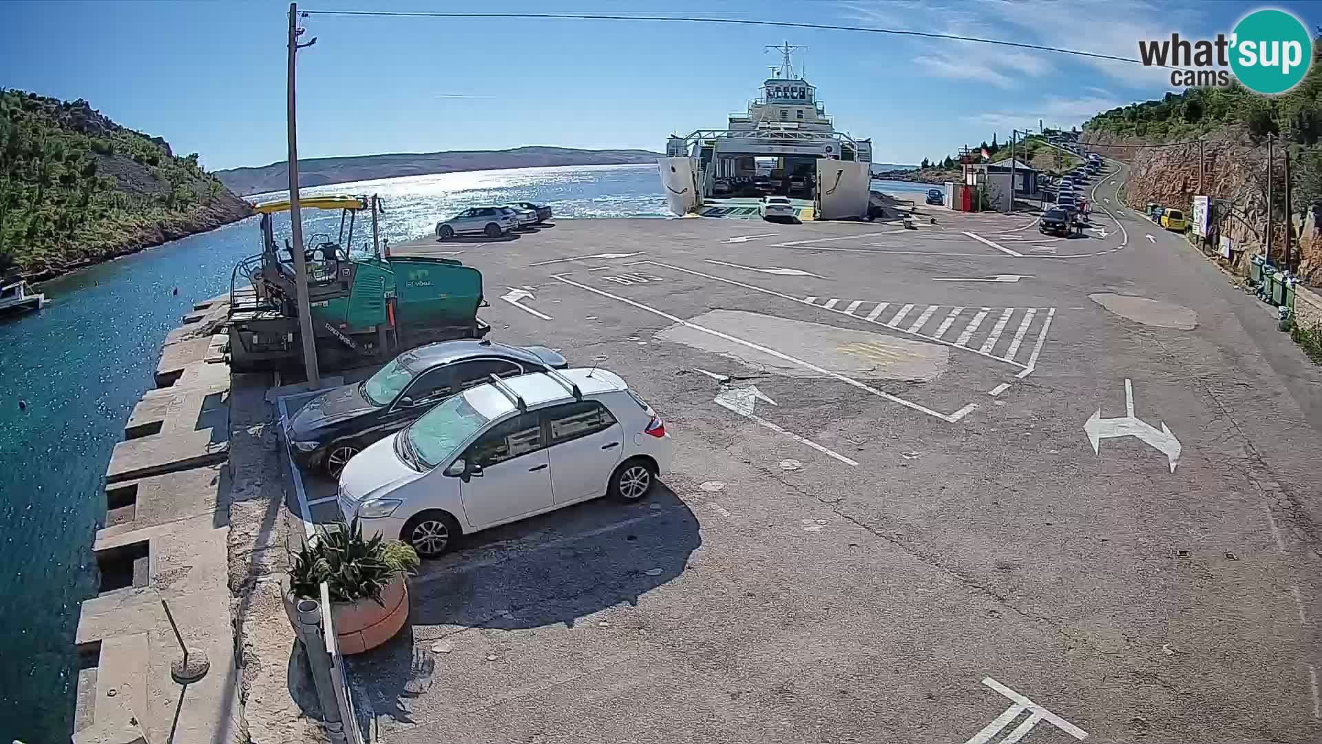 Webcam Fährhafen Prizna – zur Insel Pag