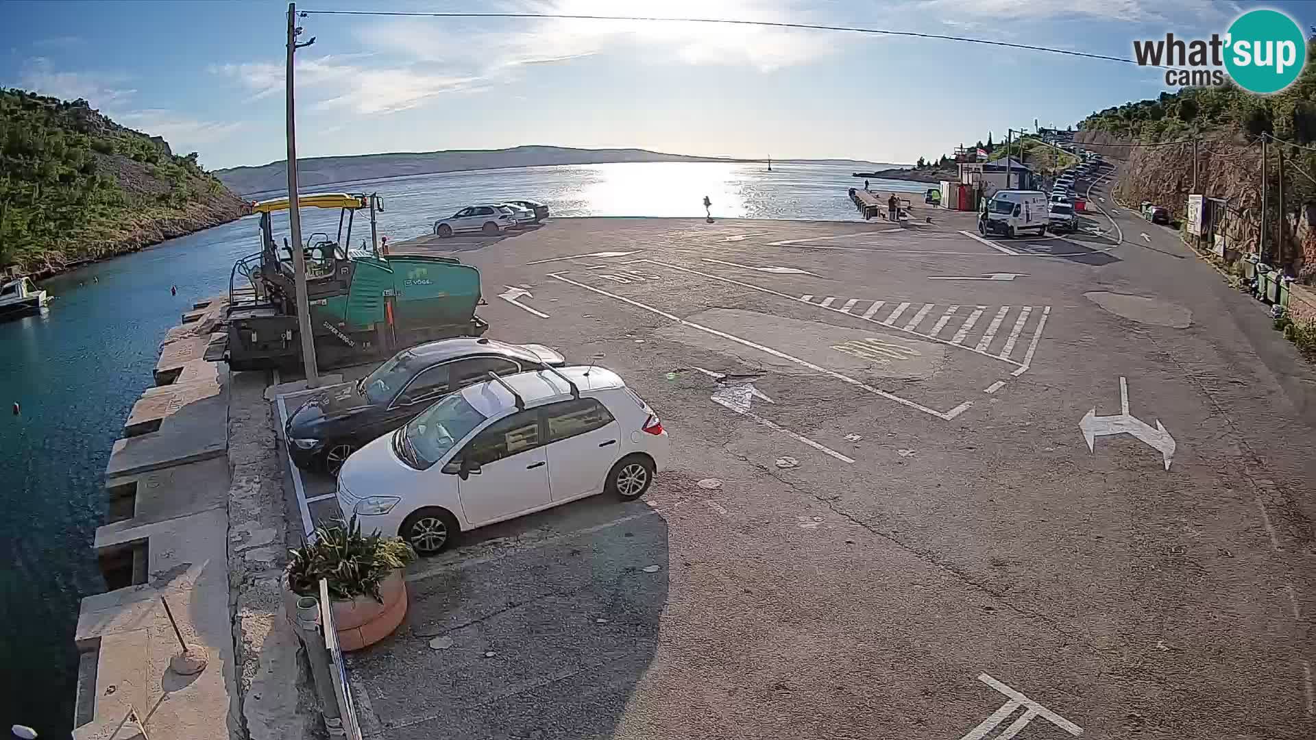 Webcam Fährhafen Prizna – zur Insel Pag