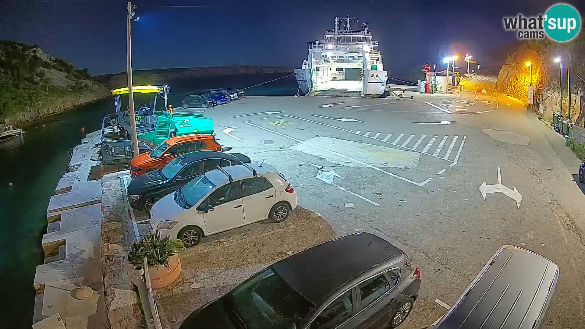 Webcam Prizna ferry port to Pag island