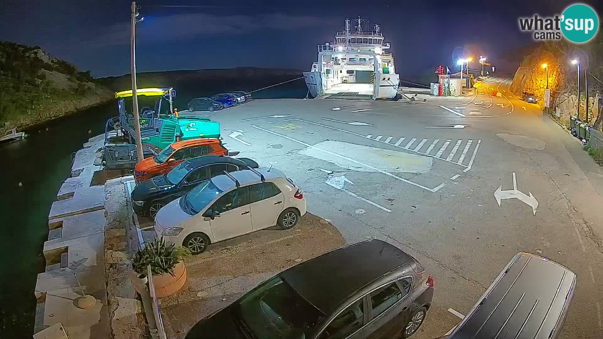 Webcam Fährhafen Prizna – zur Insel Pag