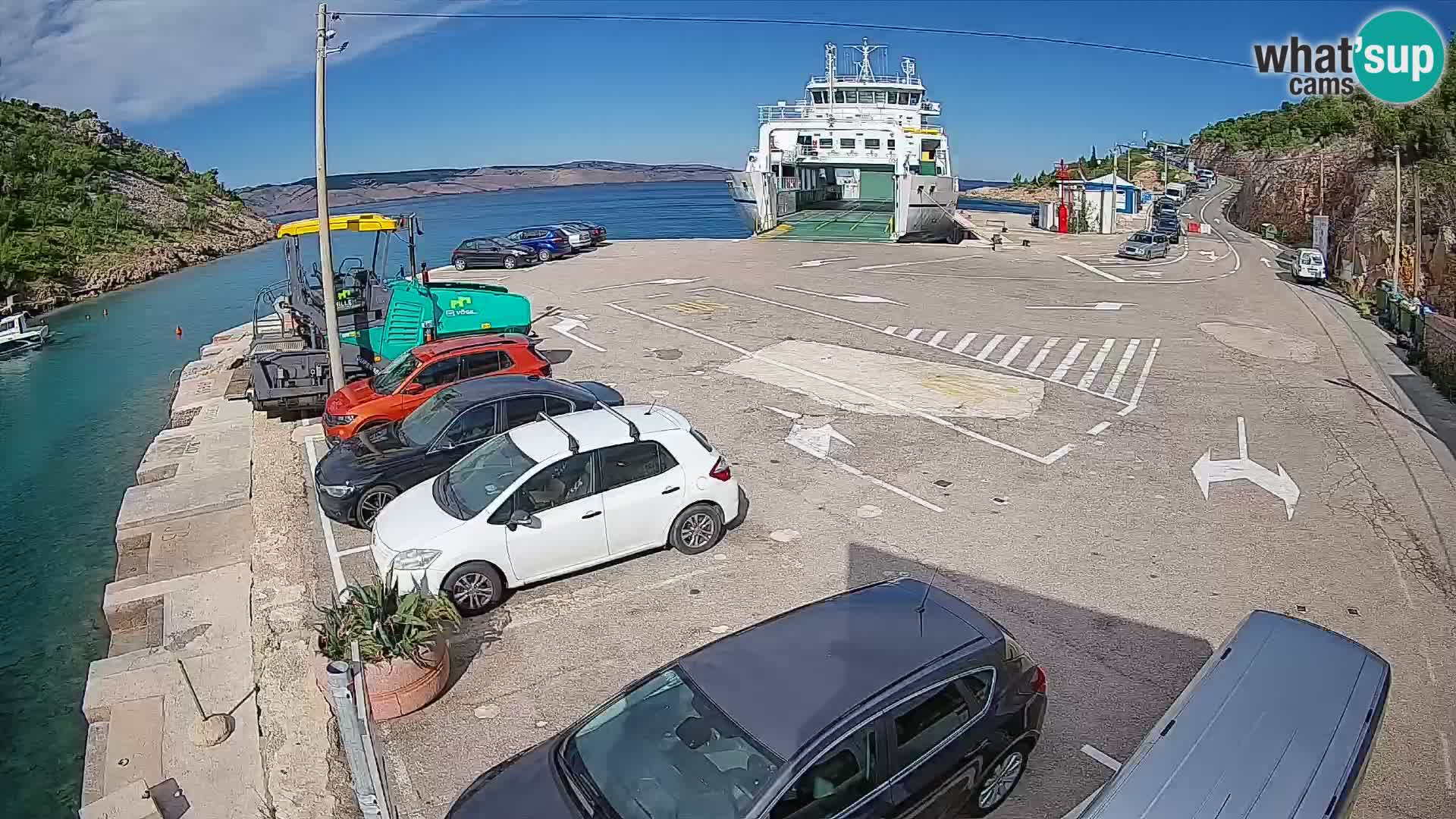 Webcam Fährhafen Prizna – zur Insel Pag