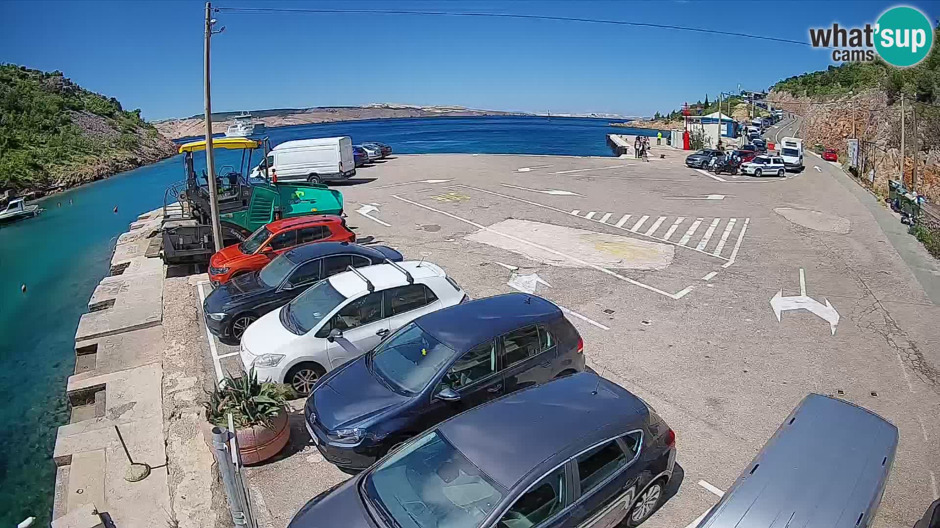 Webcam Fährhafen Prizna – zur Insel Pag