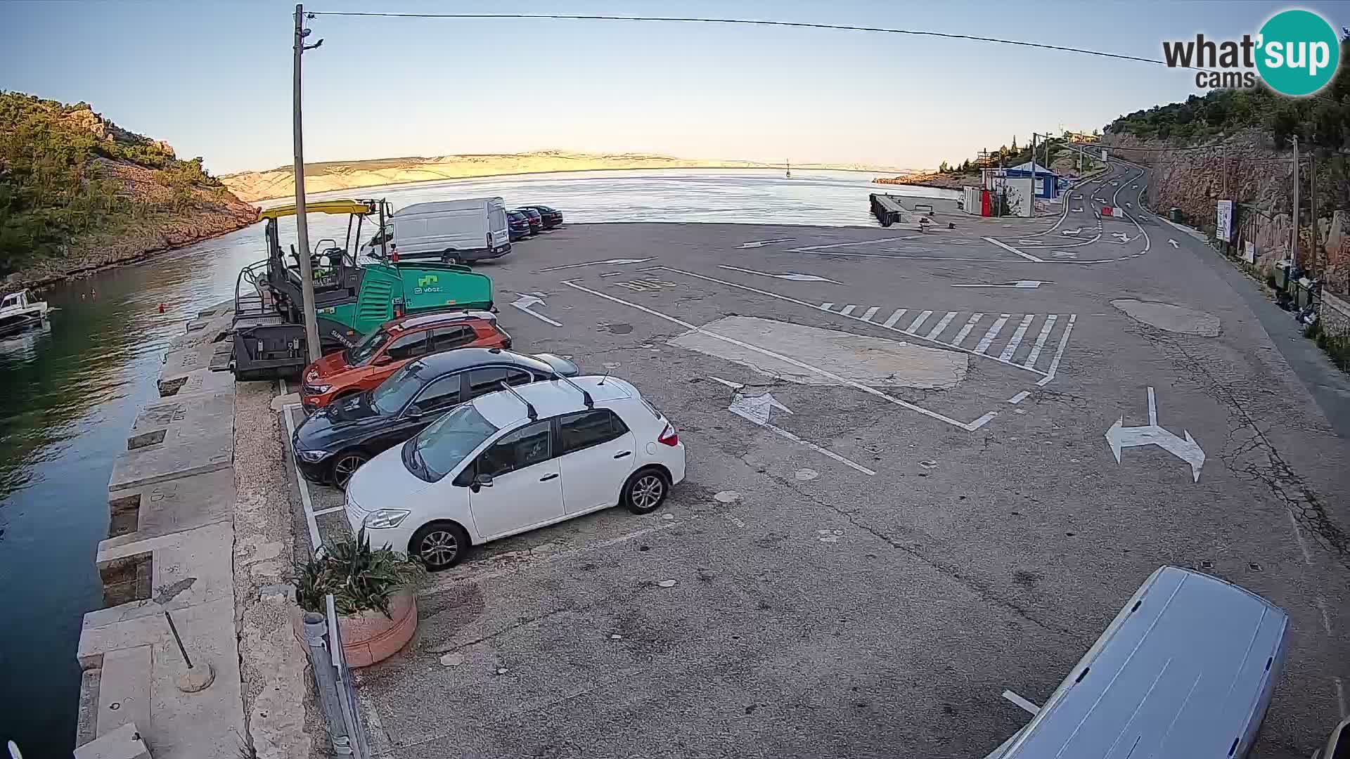Webcam Fährhafen Prizna – zur Insel Pag