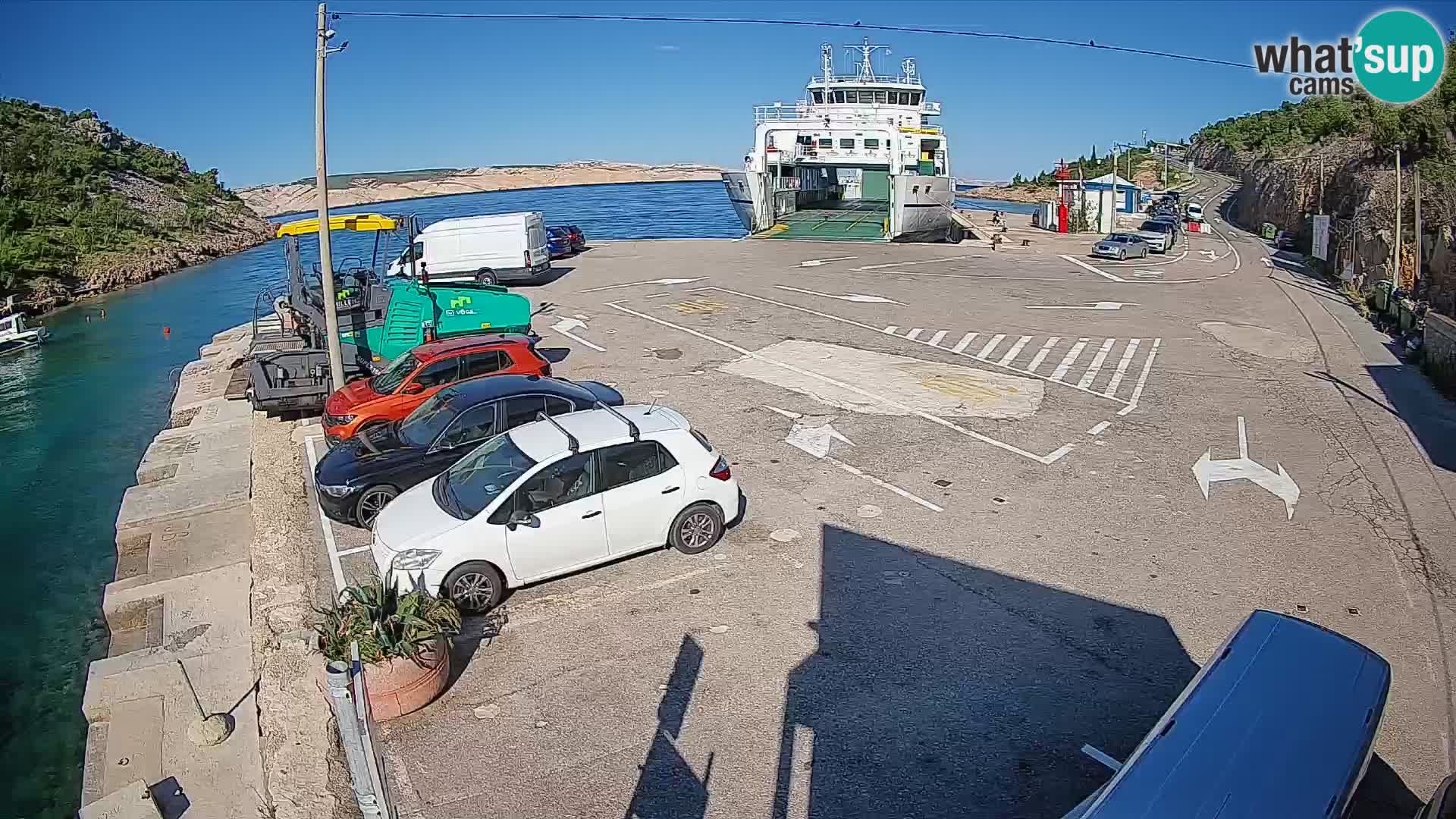 Webcam Fährhafen Prizna – zur Insel Pag