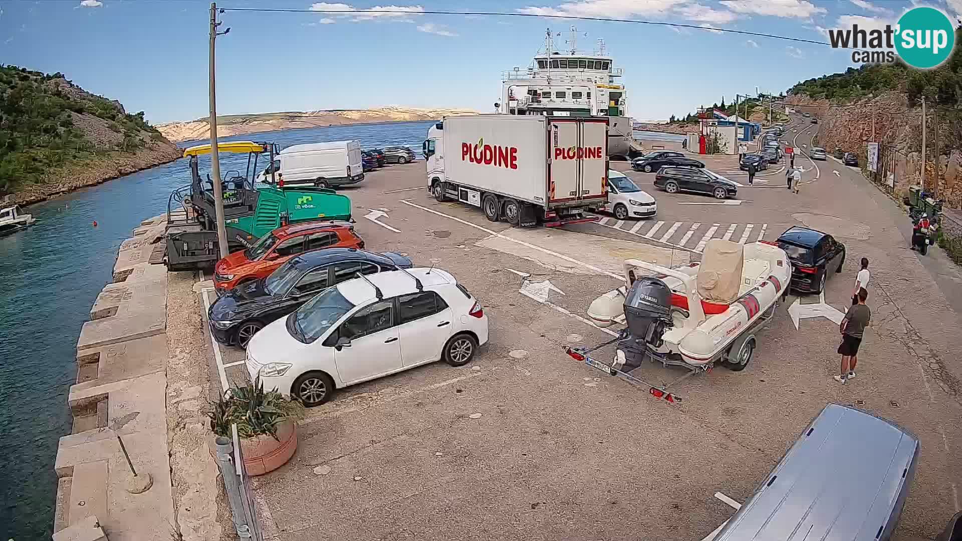 Webcam Fährhafen Prizna – zur Insel Pag