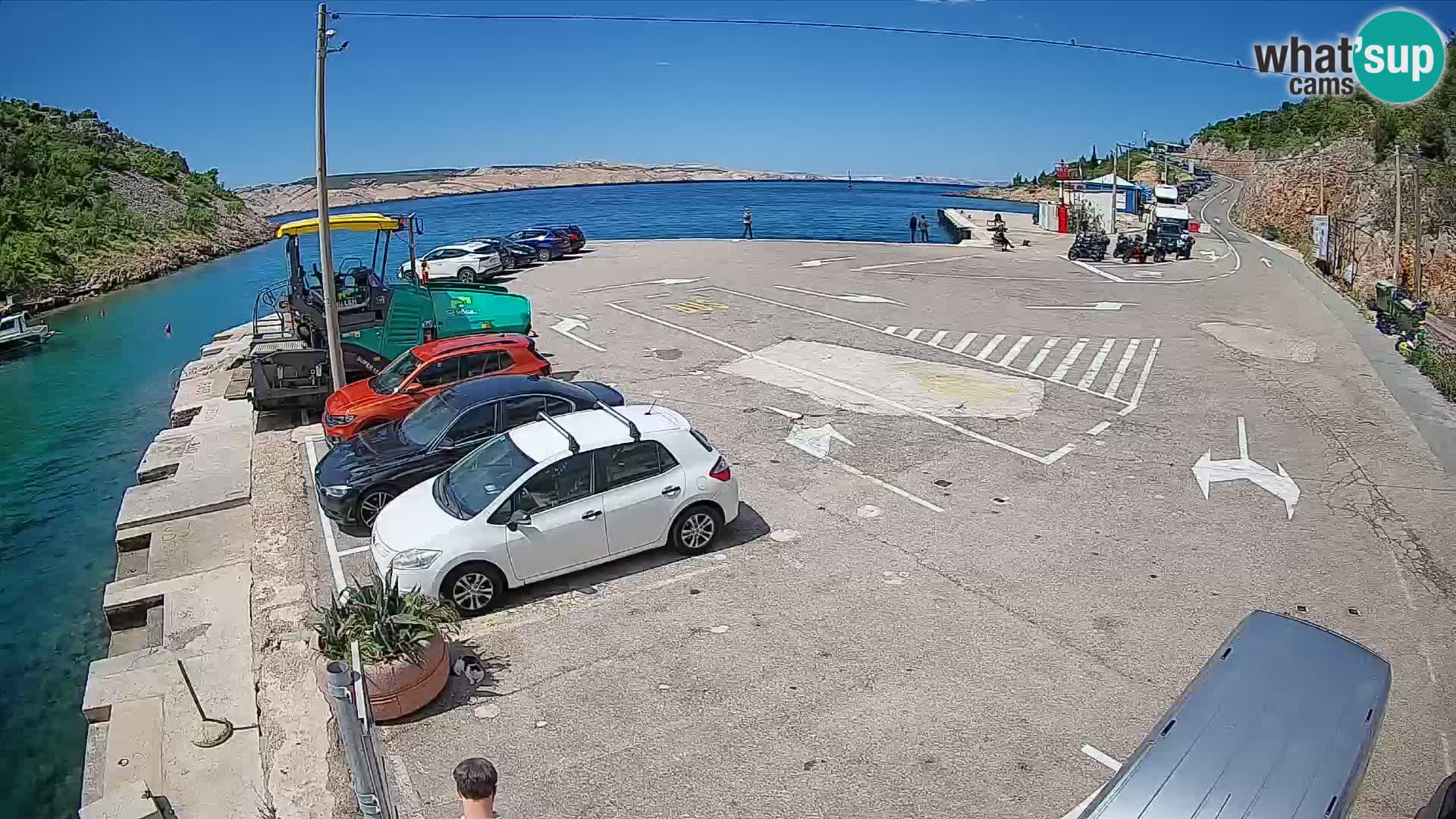 Webcam Fährhafen Prizna – zur Insel Pag