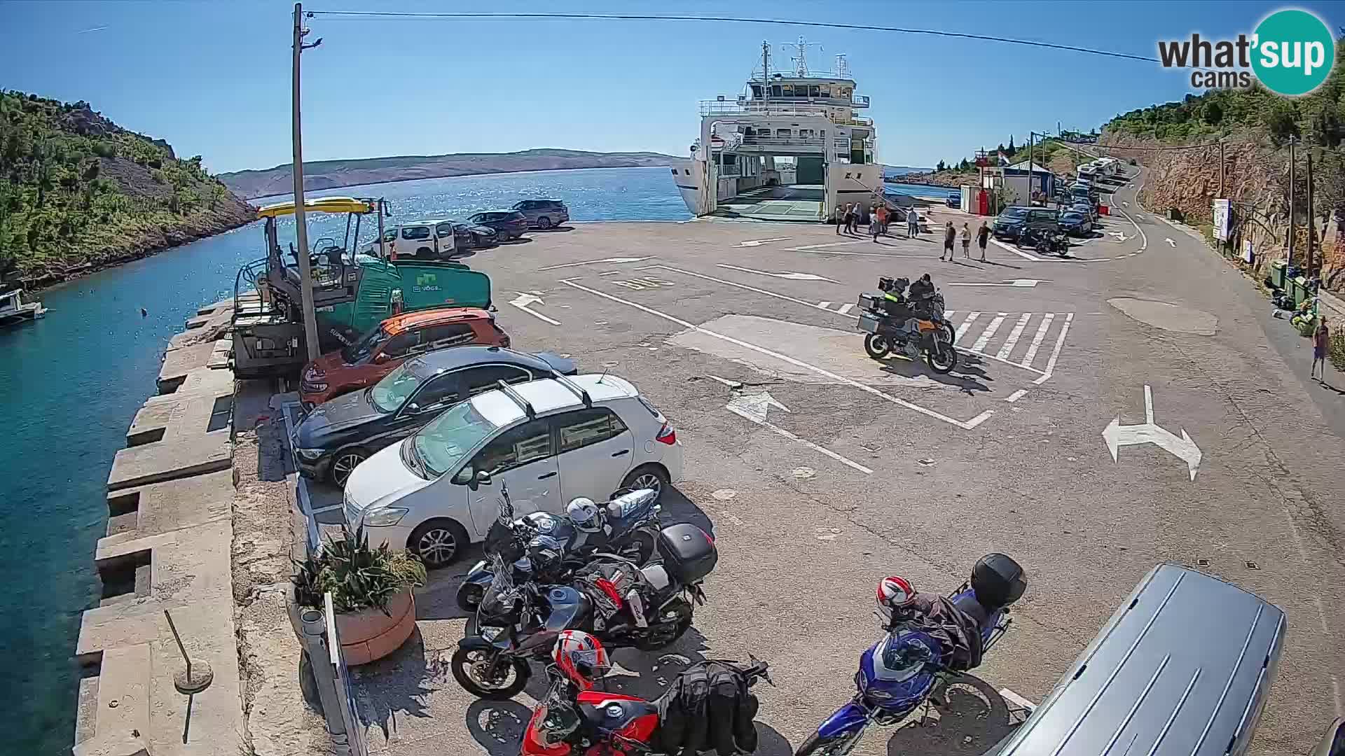 Webcam Fährhafen Prizna – zur Insel Pag