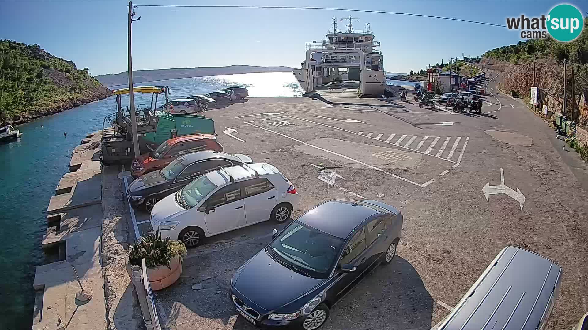 Webcam Fährhafen Prizna – zur Insel Pag