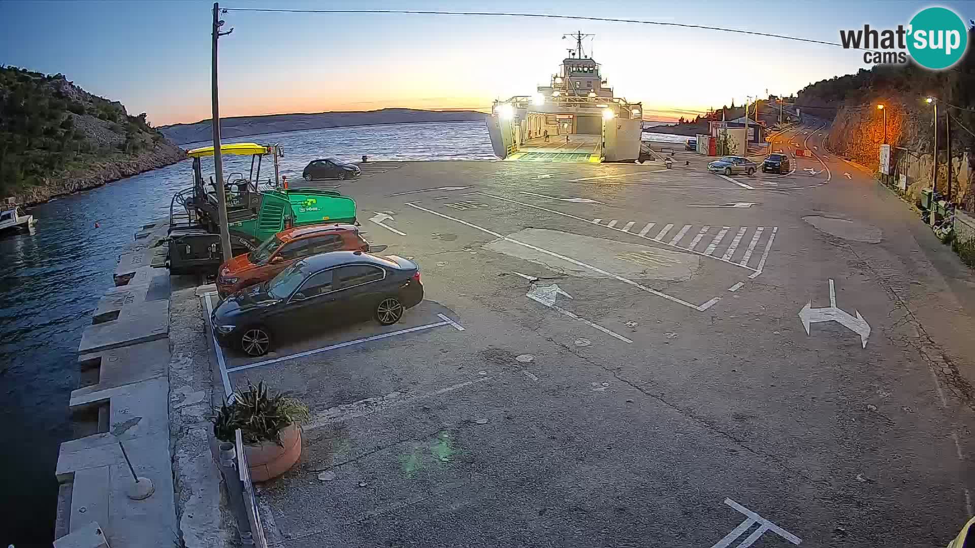 Webcam Fährhafen Prizna – zur Insel Pag