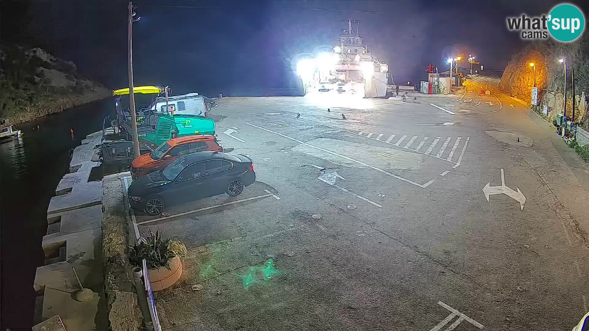 Webcam Prizna ferry port to Pag island