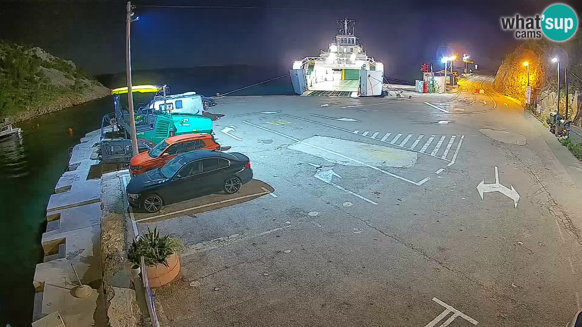 Webcam Fährhafen Prizna – zur Insel Pag