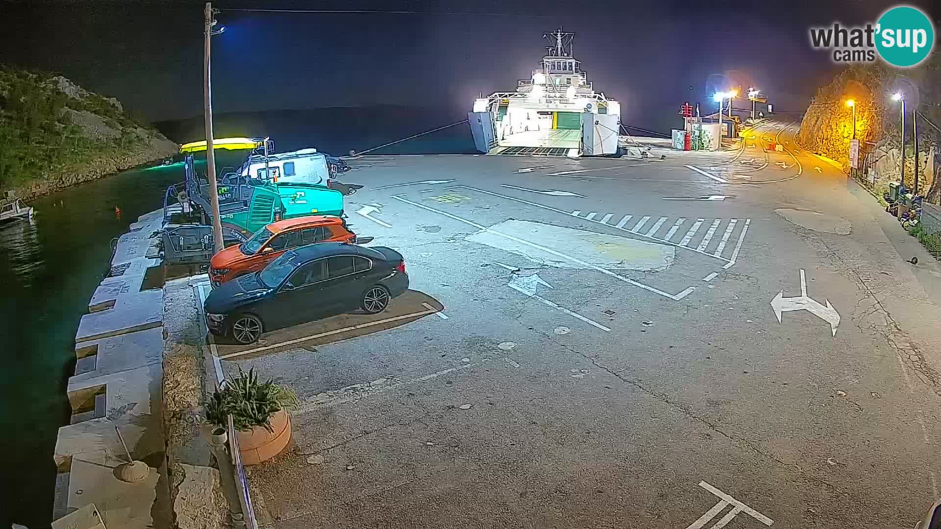 Webcam Fährhafen Prizna – zur Insel Pag