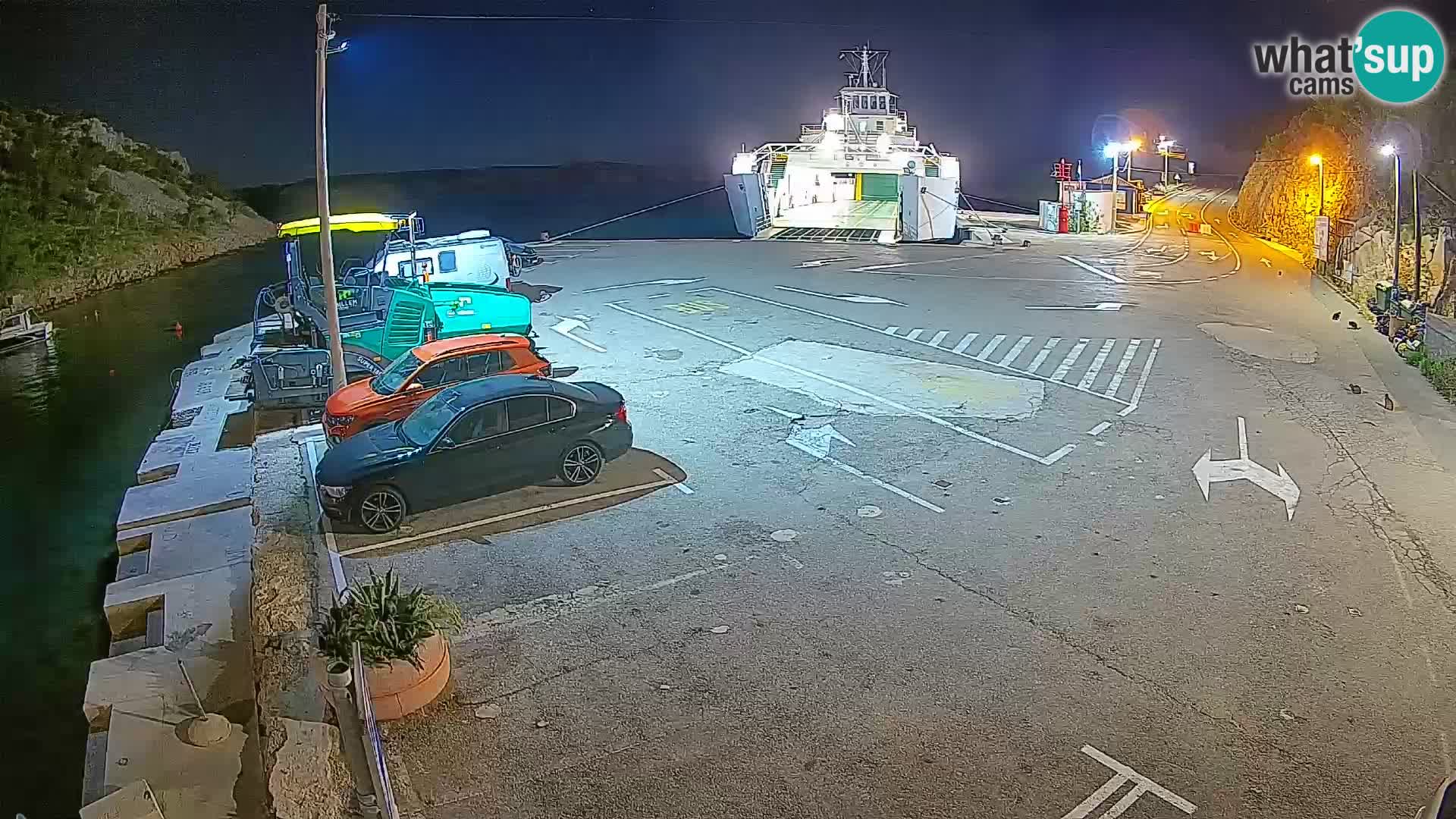 Webcam Prizna ferry port to Pag island