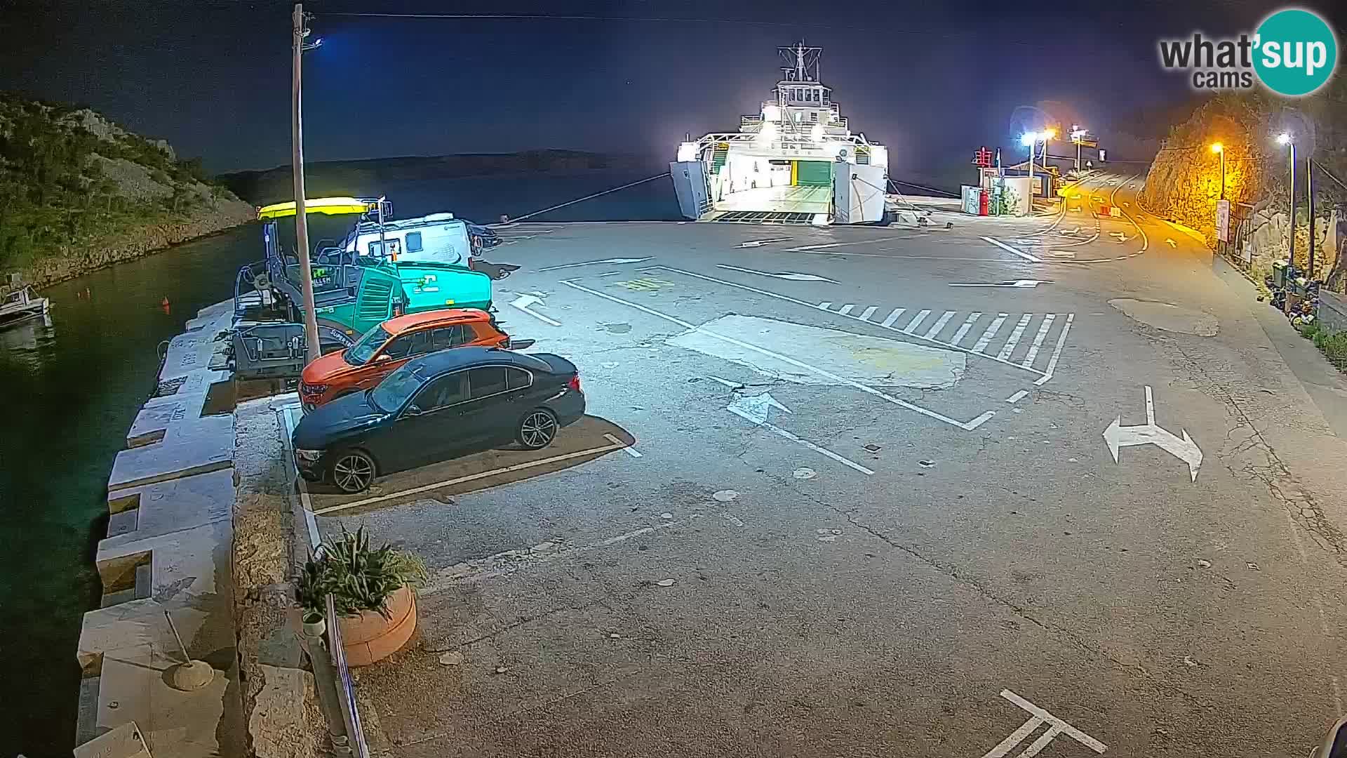 Webcam port de ferry de Prizna – vers l’île de Pag