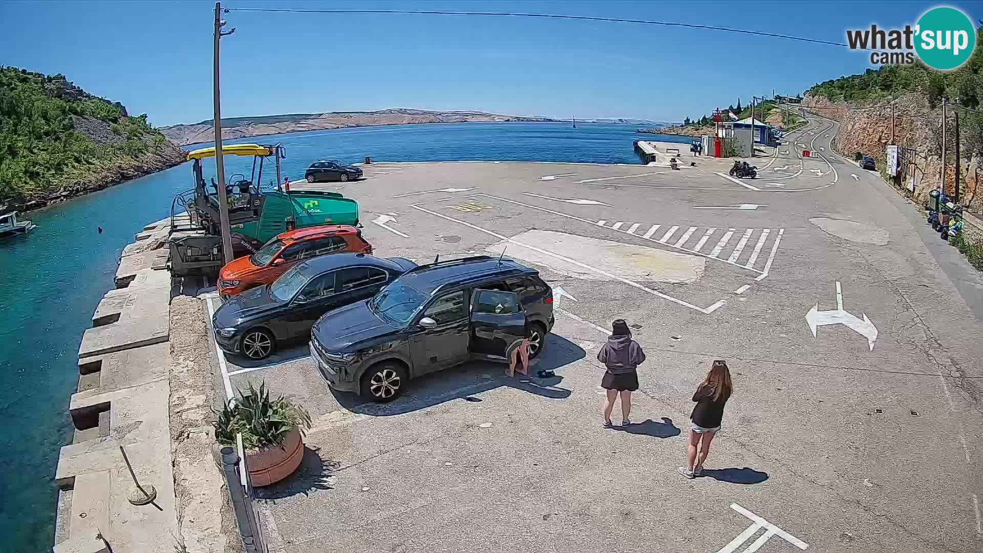 Webcam Fährhafen Prizna – zur Insel Pag