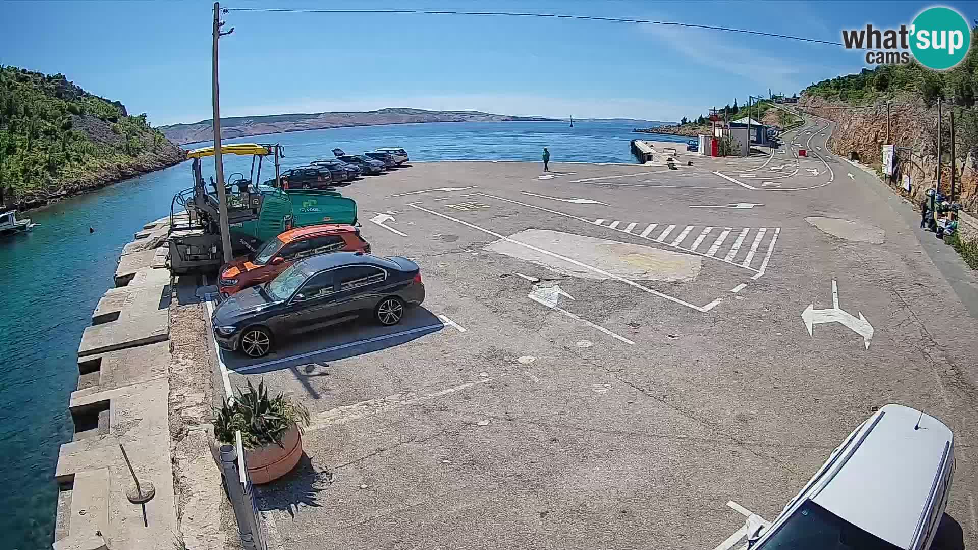 Webcam Fährhafen Prizna – zur Insel Pag