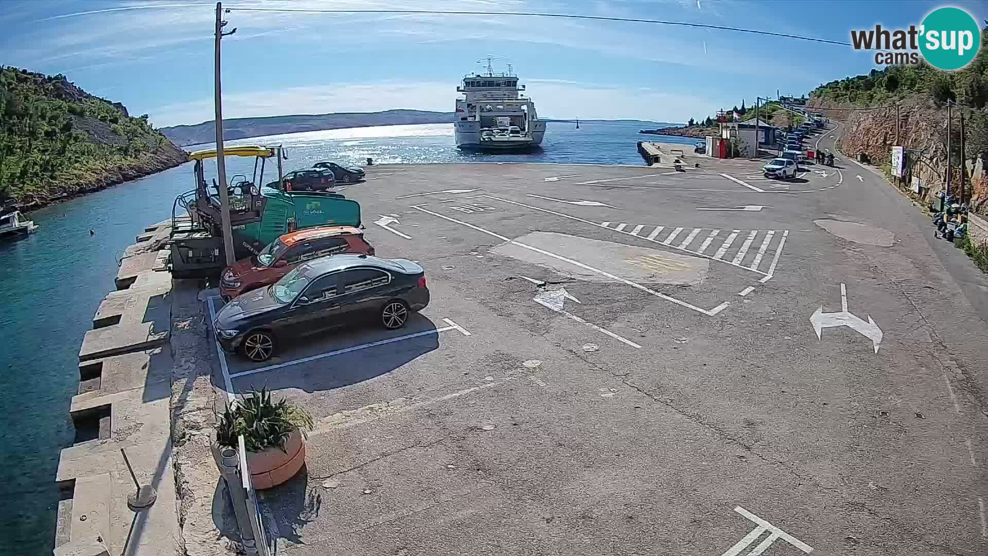 Webcam Fährhafen Prizna – zur Insel Pag