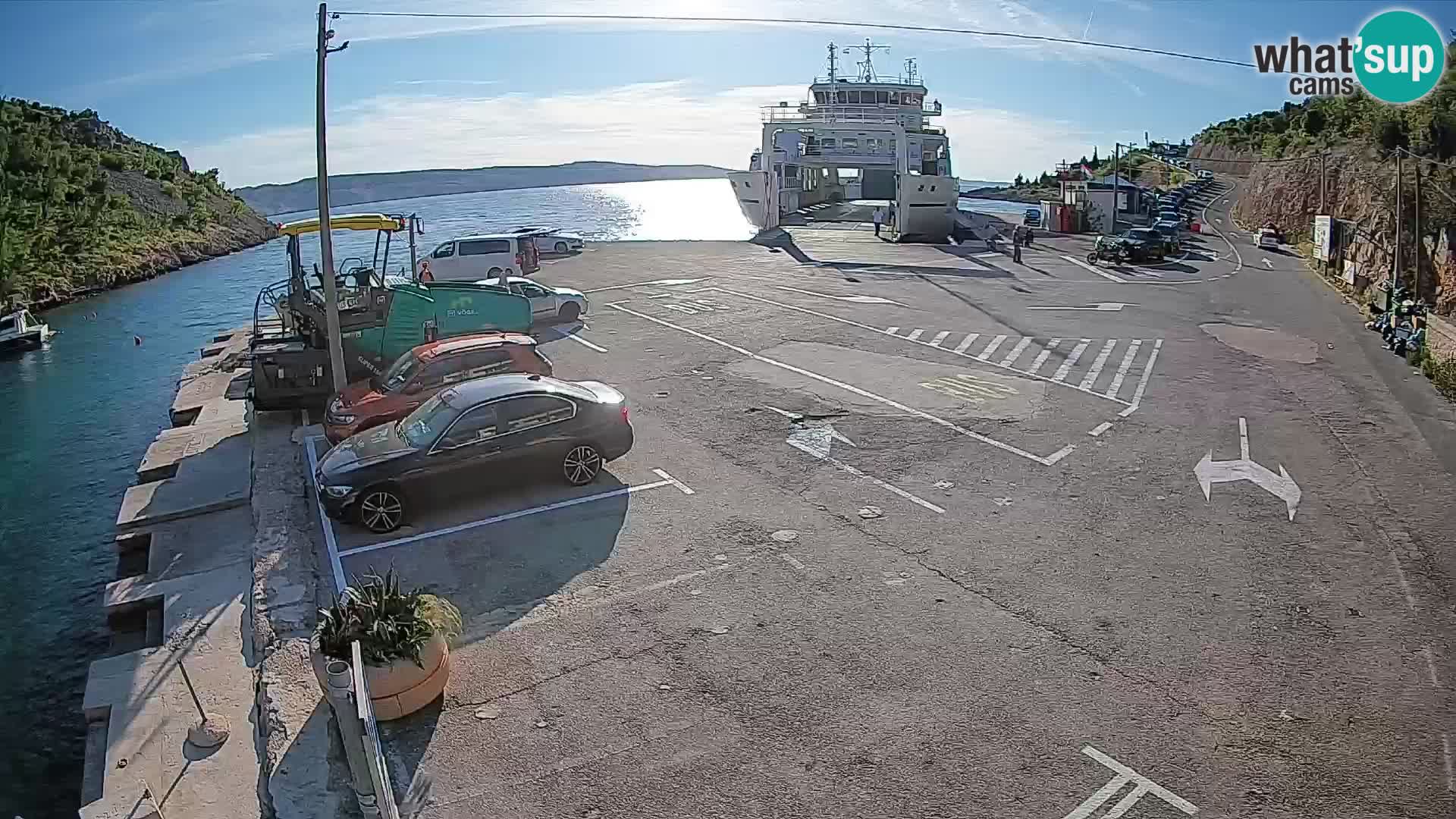 Webcam Fährhafen Prizna – zur Insel Pag