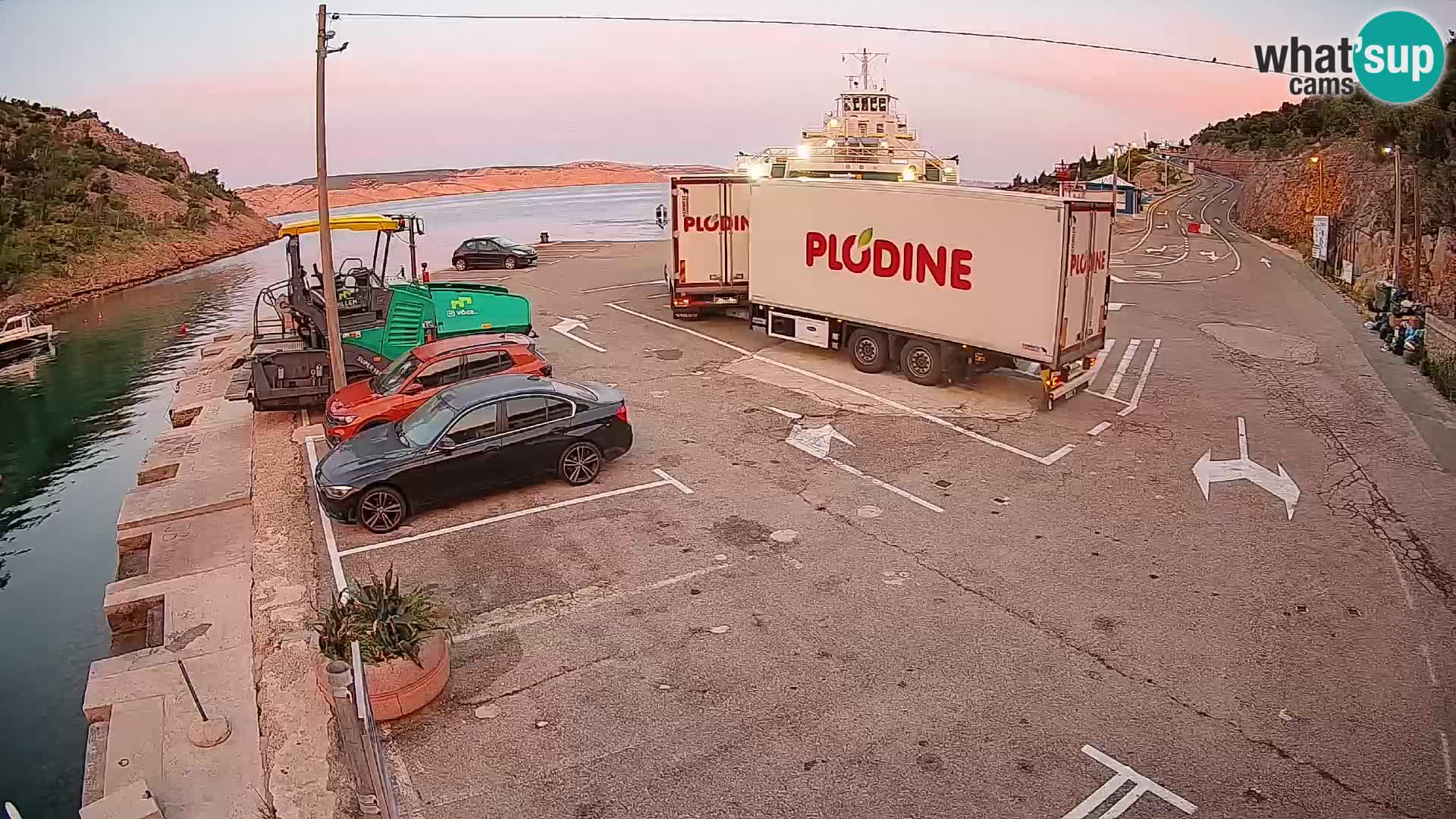 Webcam Fährhafen Prizna – zur Insel Pag