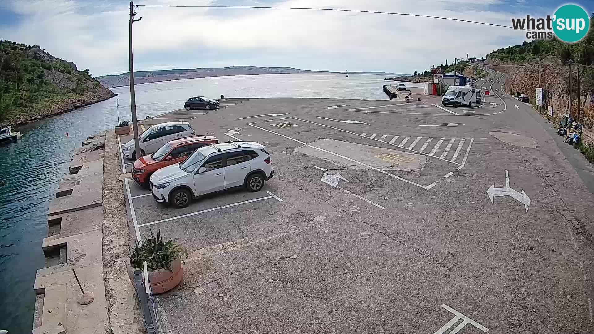 Webcam Fährhafen Prizna – zur Insel Pag